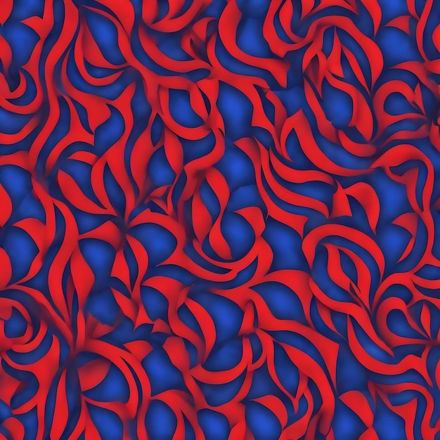 A seamless pattern with a red and blue background