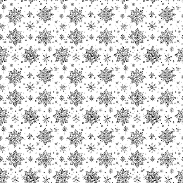 Seamless pattern with snowflakes