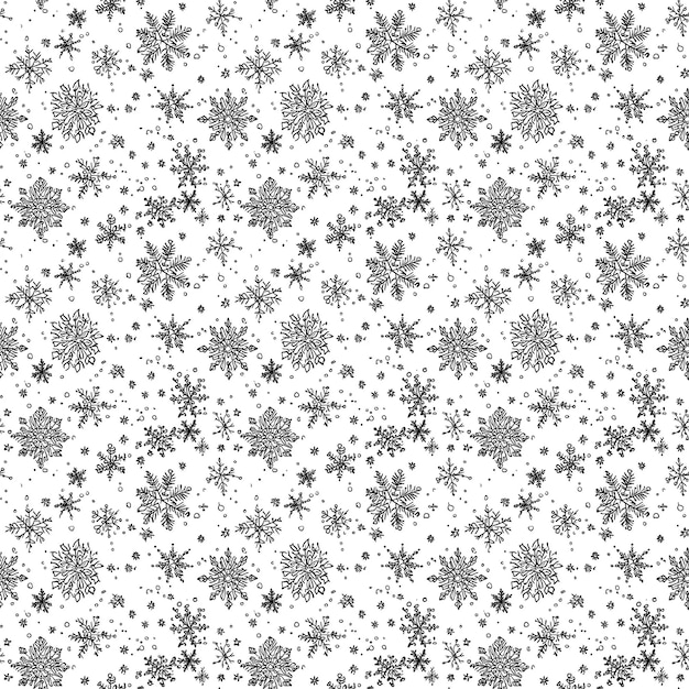 Seamless pattern with snowflakes