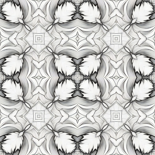 Seamless pattern with symmetrical pattern in stainedglass window style