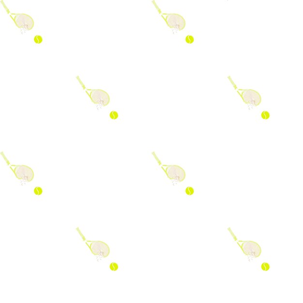 Photo seamless pattern with tennis balls and rackets