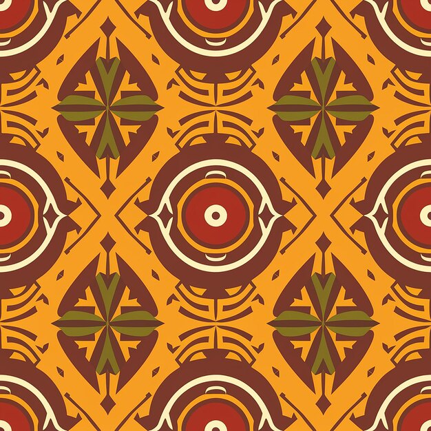 a seamless pattern of a yellow red and green geometric background