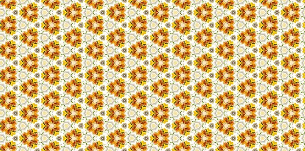 Seamless pattern in yellow-red and orange colors on a white background. Design for decor, print