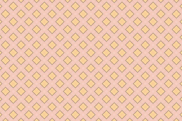 A seamless pattern of yellow squares on a pink background.