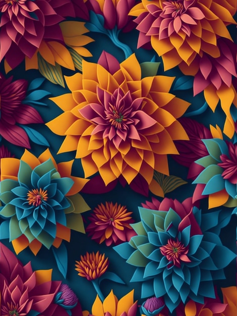 Seamless patterns of real flower