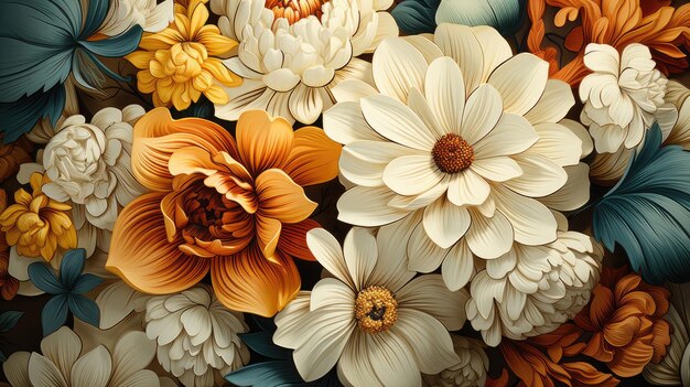 seamless patterns repeating patterns design fabric flower Generative Ai