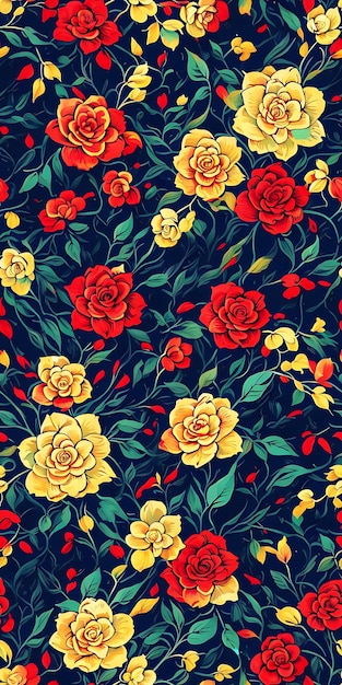 Seamless patterns step repeating patterns design rose flower with patterns Ai generated