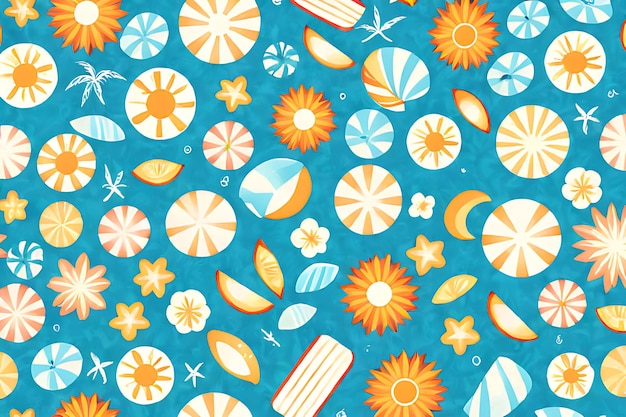 Photo seamless patterns of summer collection