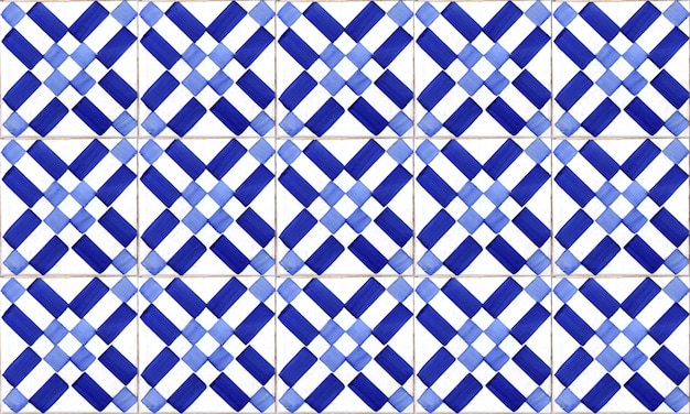 Seamless Portugal or Spain Azulejo Tile Background