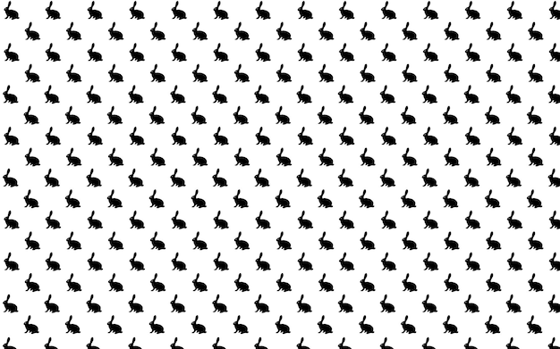 Seamless Rabbit silhouette Print Fabric or paper print