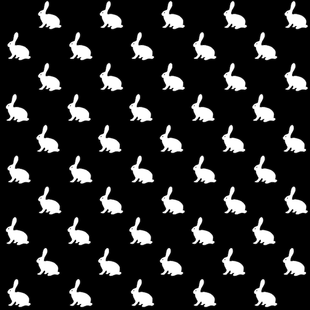 Seamless Rabbit silhouette Print Fabric or paper print