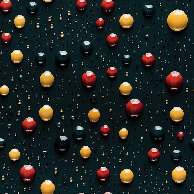 Seamless Raindrops Textile Pattern AI Generated