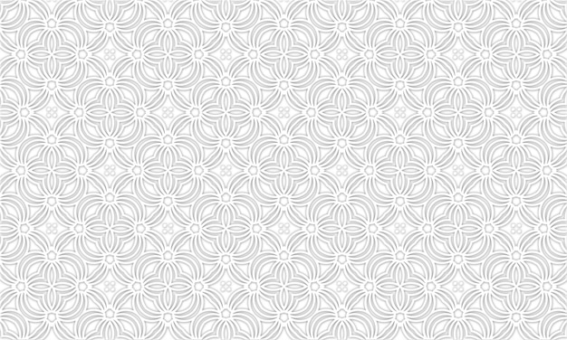 Seamless repeat geometric flower line design illustration