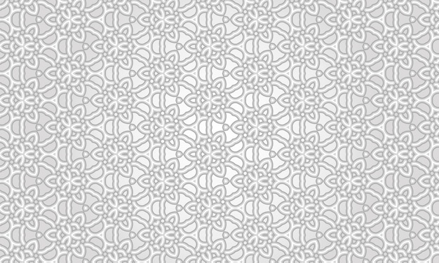 Seamless repeat geometric flower line design illustration