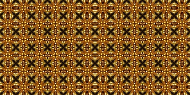 Seamless Repeatable Abstract Geometric Pattern of Gold and Black Colors