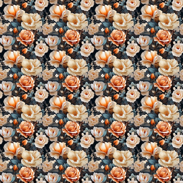 Seamless Rose floral pattern