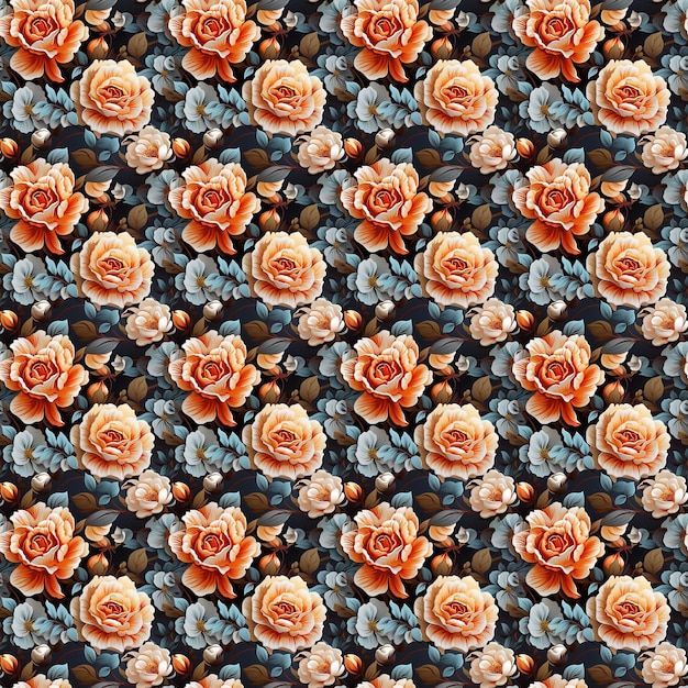 Seamless Rose floral pattern