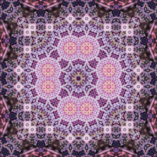 Seamless square symmetrical pattern Art Texture mandala