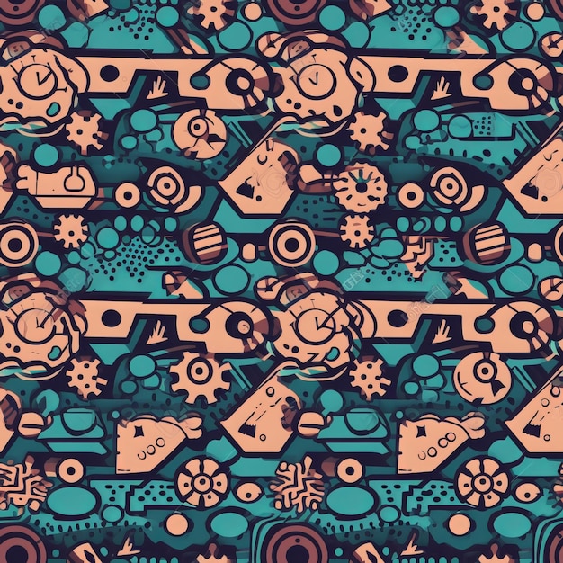 Seamless Steampunk Pattern