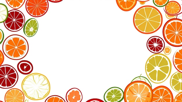 Seamless summer lemon fruits pattern with copy space AI Generated