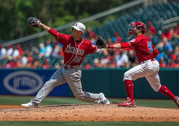 Seamless Teamwork Baseball Double Play