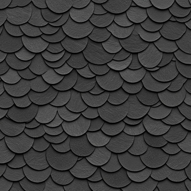 Photo seamless texture of black slate shingles