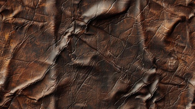 Photo seamless texture of leather grunge with wornout areas creases and textured surface