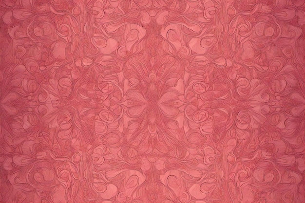 Seamless texture of red paper with embossed floral pattern