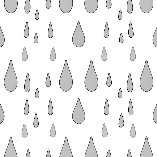 Photo seamless tile pattern of raindrops on a pastel grey background