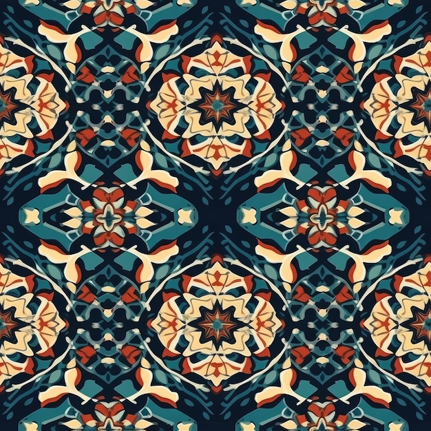 seamless tileable patterns of textile ornament that are Continuous And cohesive