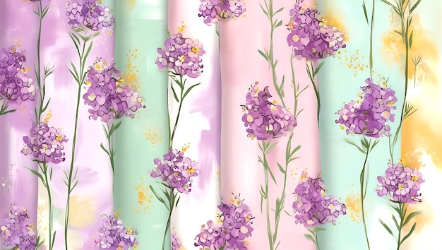 seamless water colure floral pattern