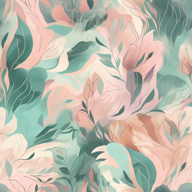 Seamless Watercolor Blend Pattern with Pastel Colors