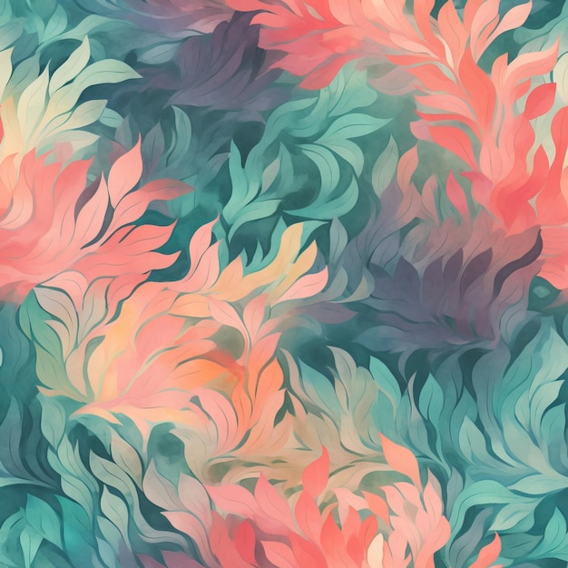 Seamless Watercolor Blend Pattern with Pastel Colors