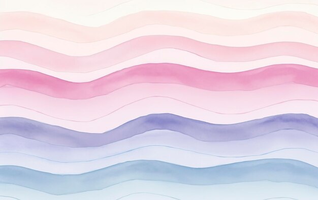 Seamless watercolor cute childish pastel tone lines white background