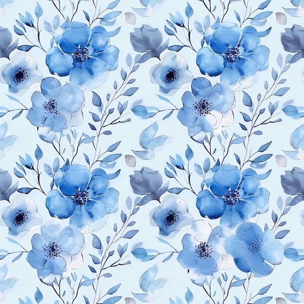 Seamless watercolor floral pattern