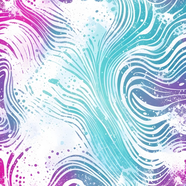 Seamless watercolor pattern with grunge splashes and blots