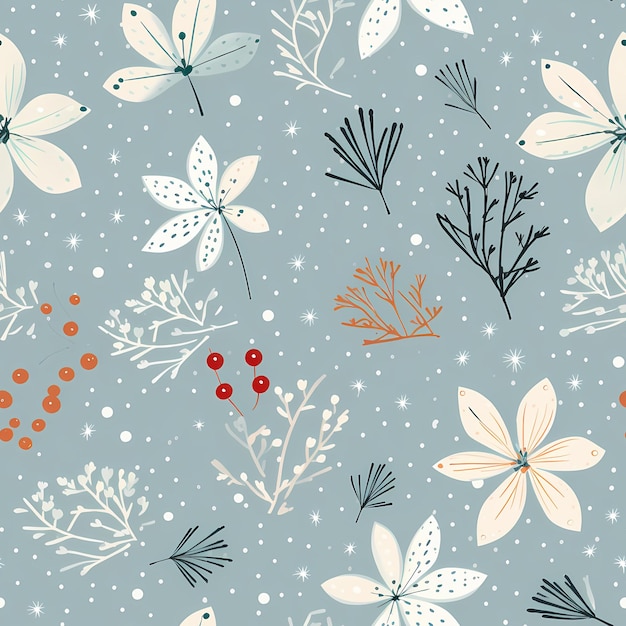 Photo seamless winter pattern