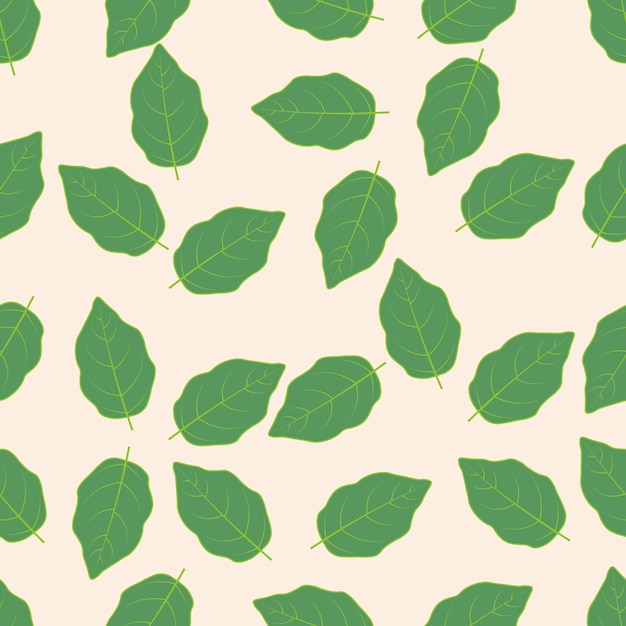 Seamless with green birch leaves vector