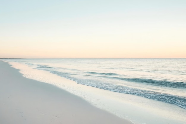 Photo seascape at dawn soft hues of serenity