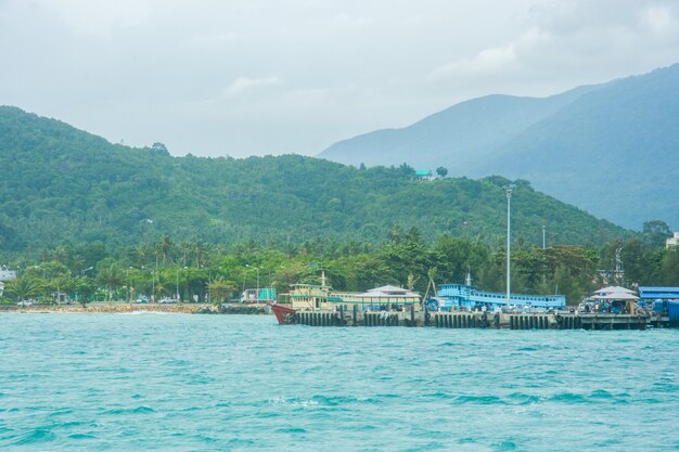 Seascapes and mountain natural view in Asia