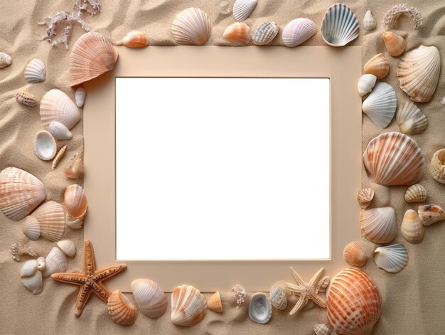 Seashell frame or border