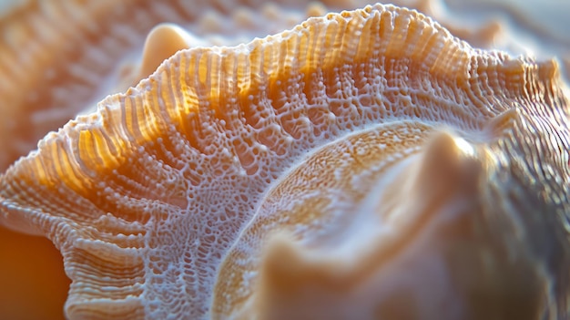 Photo seashell texture closeup view of nature art