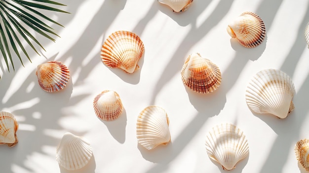 Seashells and Coral Pattern in Sunlight