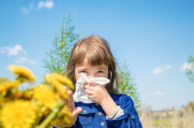 Seasonal allergy in a child