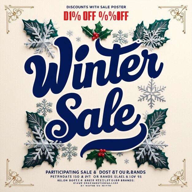 Seasonal discount poster vibrant colors sale graphics