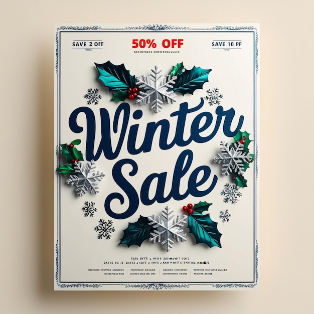 Seasonal discount poster vibrant colors sale graphics