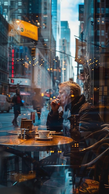 Seasoned Photographer Enjoying a Thoughtful Moment