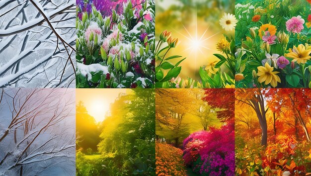 Seasons Images representing the four seasons spring summer