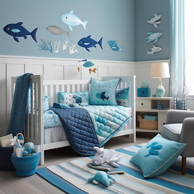 Seathemed Baby Room Inspirations Generative Ai