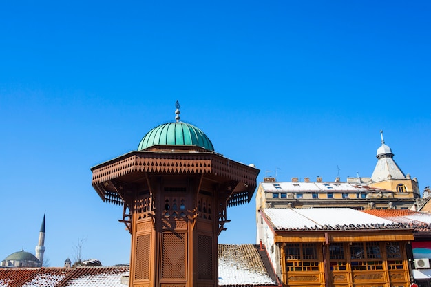 The Sebilj wooden fountain, Sarajevo